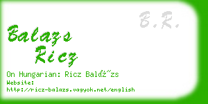 balazs ricz business card